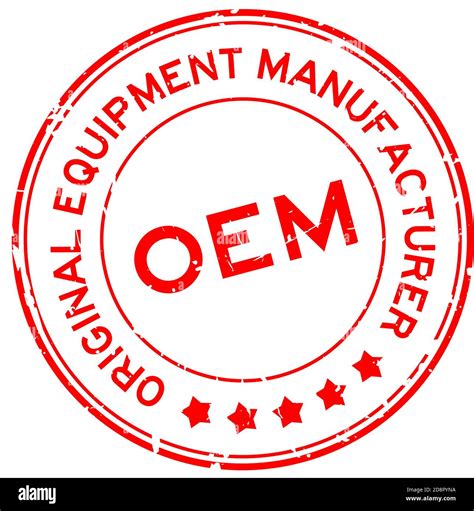 Grunge Red Oem Abbreviation Of Original Equipment Manufacturer Word