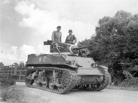 M5 Stuart tank 2nd Armored Division | World War Photos