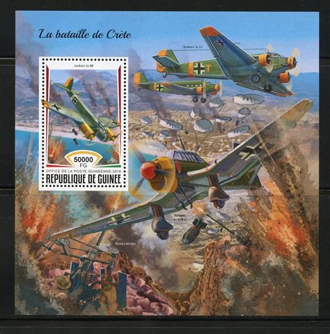 Guinea 2018 World WAR II Battle Of Crete Souvenir Sheet Mint NH