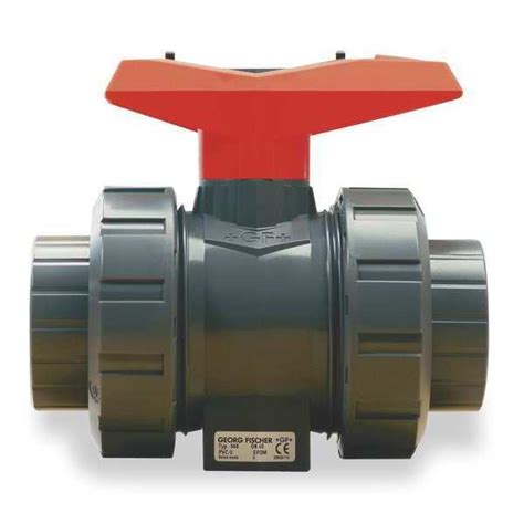 Gf Piping Systems 1 1 2 Socket PVC Ball Valve Inline True Union