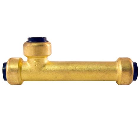 Tectite 1 2 In Brass Push To Connect Slip Tee Fitting FSBT12SL The