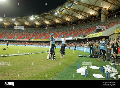 Gold Coast Australia 22nd Jan 2024 Matthew Short And Darcy Short Prepare For Their Innings