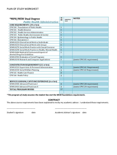 Fillable Online Social Work Msw And Public Health Mph Msw Mph Fax