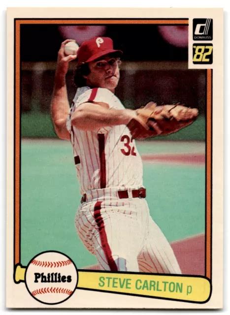 1982 DONRUSS STEVE Carlton Philadelphia Phillies 42 EUR 3 31 PicClick FR