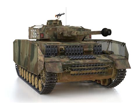 PzKpfw IV Panzer 4 Ausf J 736 3D Model CGTrader