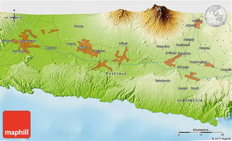 Physical 3D Map of Malang