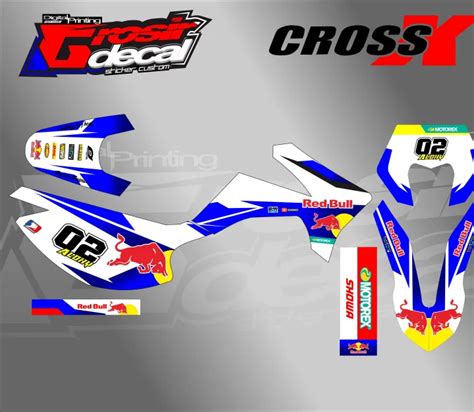 Decal Sticker Viar Cross X Redbull Dekal Stiker Viar Cross X