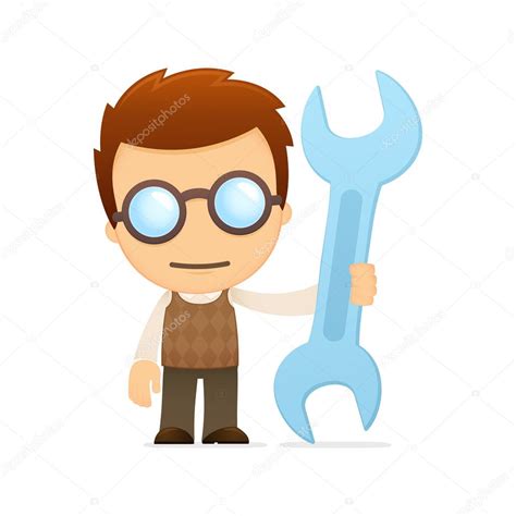 Funny Cartoon Genius Stock Vector Image By Artenot