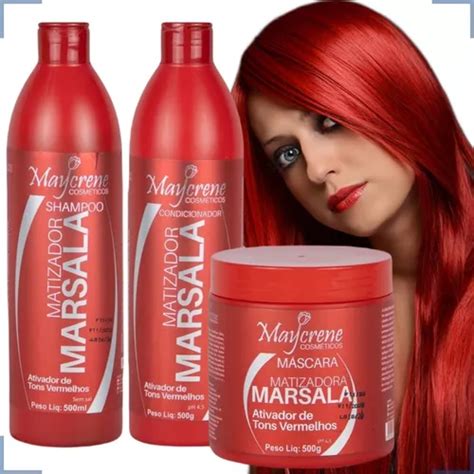 Kit Matizador Marsala Tonalizante Cabelos Vermelhos 500g Parcelamento