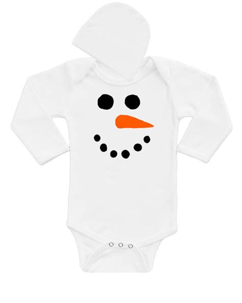 Infant Snowman Outfit, Snowman Costume, Snowman Baby Bodysuit, Fun Newborn Gift Set, Baby Shower ...