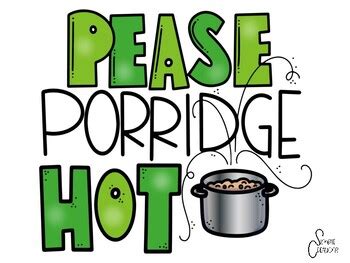 Pease Porridge Hot Nursery Rhyme Adaptive Book TPT