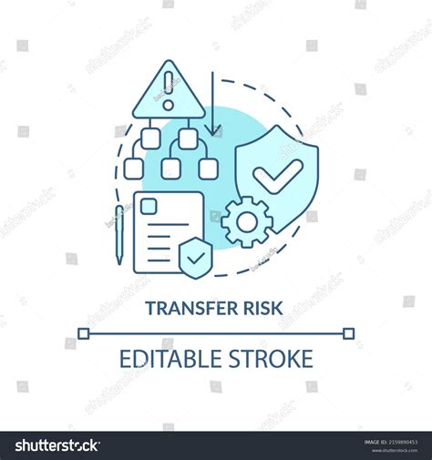 Transfer Risk Turquoise Concept Icon Risk Stock Vector Royalty Free