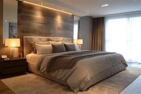 Premium Photo | A modern minimalist bedroom