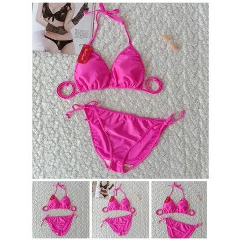 Jual BK 3301R XO PINK STABILO BIKINI PANTAi SEGITIGA IKAT WITH FOAM