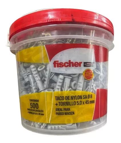 Balde Tarugo Sa N8 Mm Tornillo Tmf X 500 Uni Fischer 5x45 Envío gratis