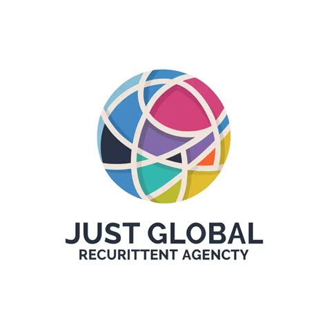 Logo Design For Just Global Recruitment Agency Professional Globe