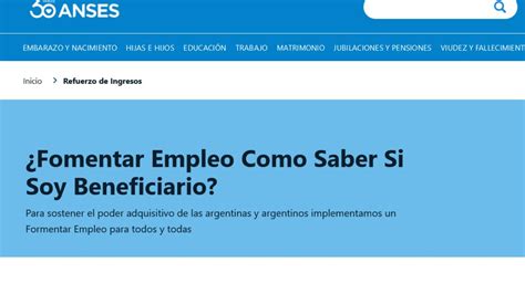 ¿fomentar Empleo Como Saber Si Soy Beneficiario Fecha De Cobro