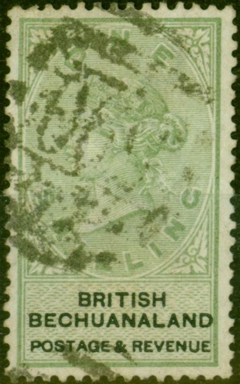 Bechuanaland 1888 1s Green And Black Sg15 Good Used Stamp