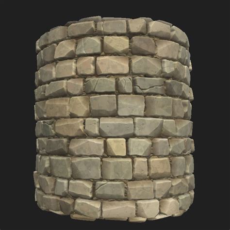 Stylized stone brick wall by Kristóf LovasBrick wall material made in