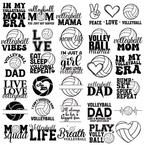 Volleyball Svg Bundle Volleyball Quote Svg Volleyball Life Svg Volleyball Mom Svg Volleyball