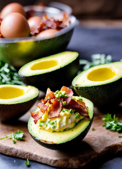 Lexica Create A Perfect Realistic Dish Of Keto Avocado And Bacon