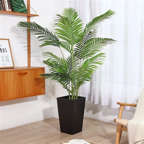 Fopamtri Ft Artificial Areca Palm Plant With Australia Ubuy