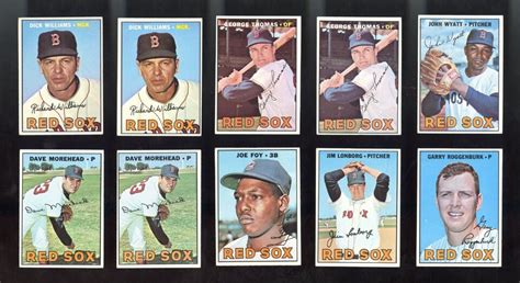 1967 Topps Boston Red Sox Lot 20 Mostly Vg Ex To Ex Mt Vscards Ebay