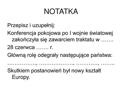 Ppt Temat Nowy Kszta T Europy Zmiany Terytorialne I Polityczne Po