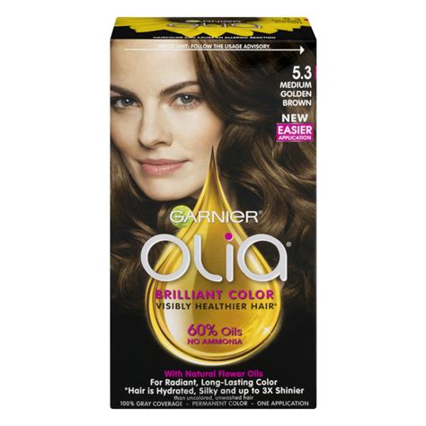 Save on Garnier Olia Permanent Hair Color Medium Golden Brown 5.3 Order ...