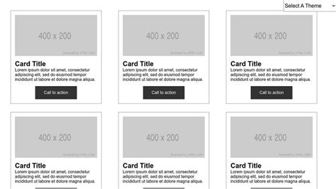 Codepen Card Grid Component For Themeable Design System