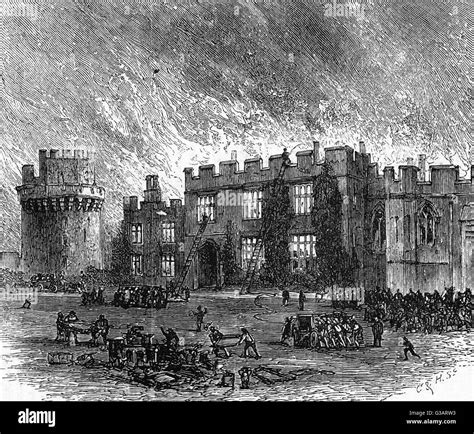 Fire at Warwick Castle Stock Photo - Alamy