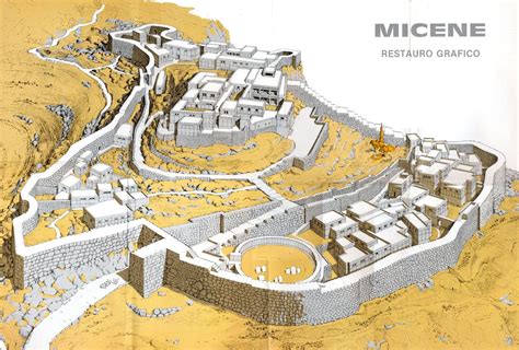 Ricostruzione Grafica Di Micene Da E Spathari Micene Guida Storica