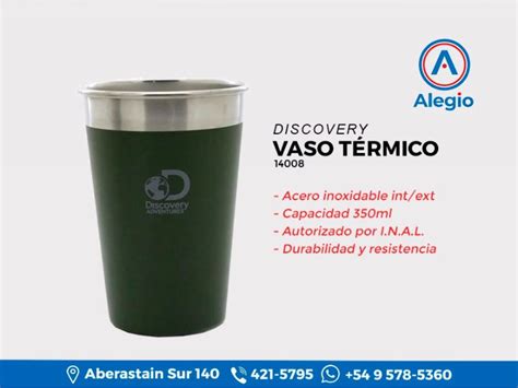 Vaso Termico Discovery Verde Acero Inoxidable Capacidad