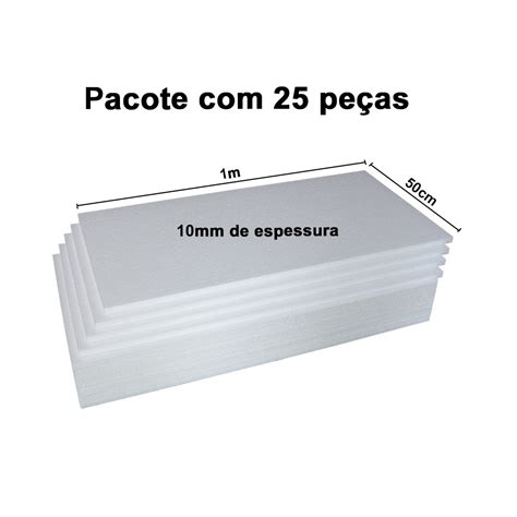 Placa De Isopor Espessura Mm Pacote C Unidades X Cm Shopee