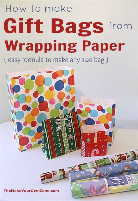 Make A Gift Bag From Wrapping Paper The Make Your Own Zone