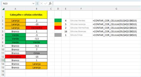 Como Contar C Lulas Pela Cor Na Planilha De Excel Tudo Excel