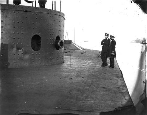 Uss Monitor Ndeck And Turret Of The Uss Monitor Seen From The Bow