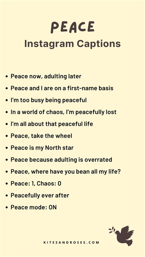 Peace Captions For Instagram Post Rhoda Chastity