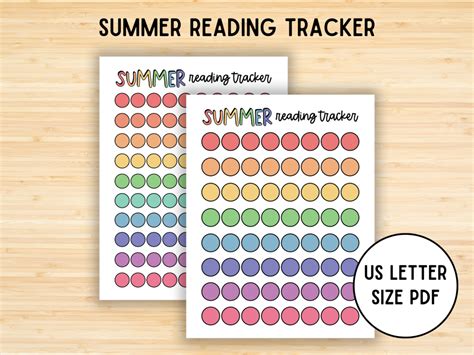 Summer Reading Tracker Summer Book Tracker Summer Kids Reading Log