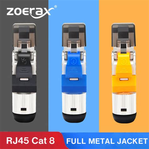 Zoerax Cat A Cat Cat Ethernet Cable Connector Rj Metal Tool Free