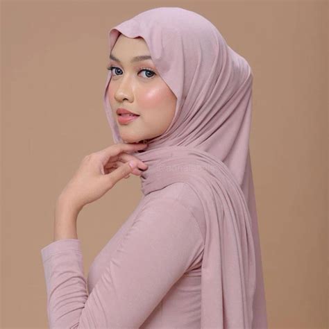 NEW Instant Hijab Pashmina Rayon With Inner Jersey Lilla Etsy In 2024