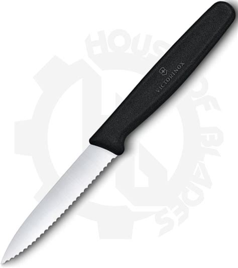 Victorinox Paring Knife W Wavy Edge Black