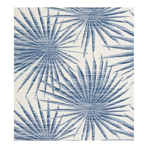 Palm Frond Wallpaper Blue Sample Chairish