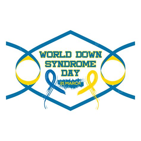 Down Syndrome Ribbon Vector Hd Png Images Abstract 21 March World Down