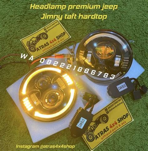 Jual Headlamp Lampu Utama Premium Jeep Rubicon Jimny Hardtop LED