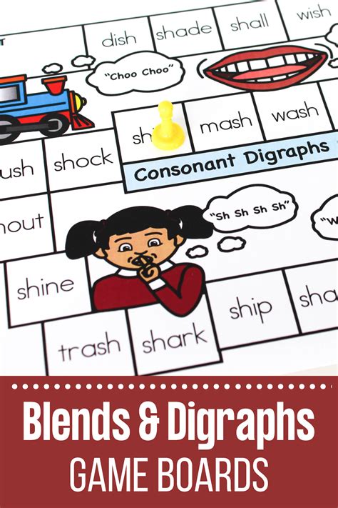 Consonant Digraph Board Game Consonant Digraphs Digraph Consonant