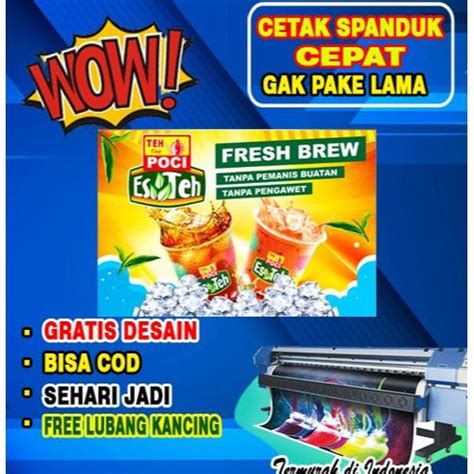 Jual Banner Spanduk 1 Hari Jadi Free Design Baner Baliho Banner