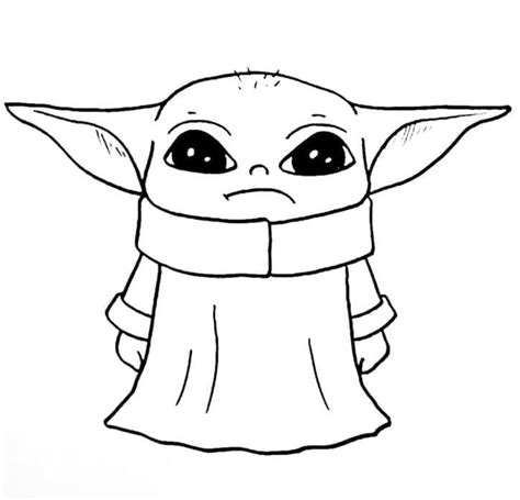 Desenhos De Baby Yoda Para Colorir Pintar E Imprimir Colorironline