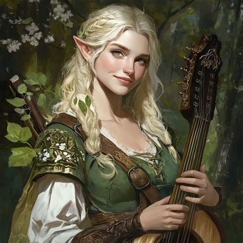 Half Elf Female Bard Dnd In Female Elf Half Elf Bard Half Elf Dnd