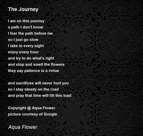 The Journey Poem by Aqua Flower - Poem Hunter